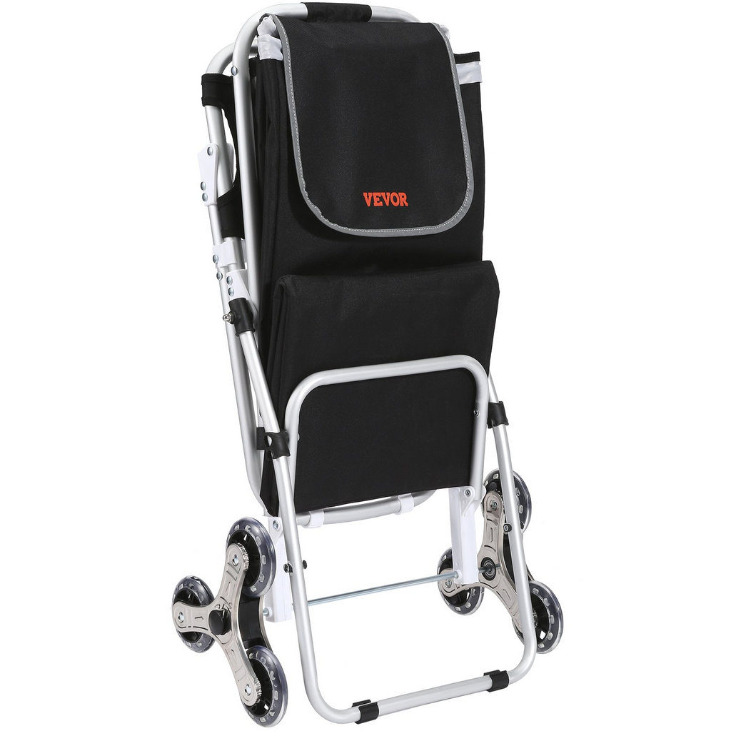 Carro de la compra plegable VEVOR para subir escaleras 50 l con bolsa impermeable y asiento