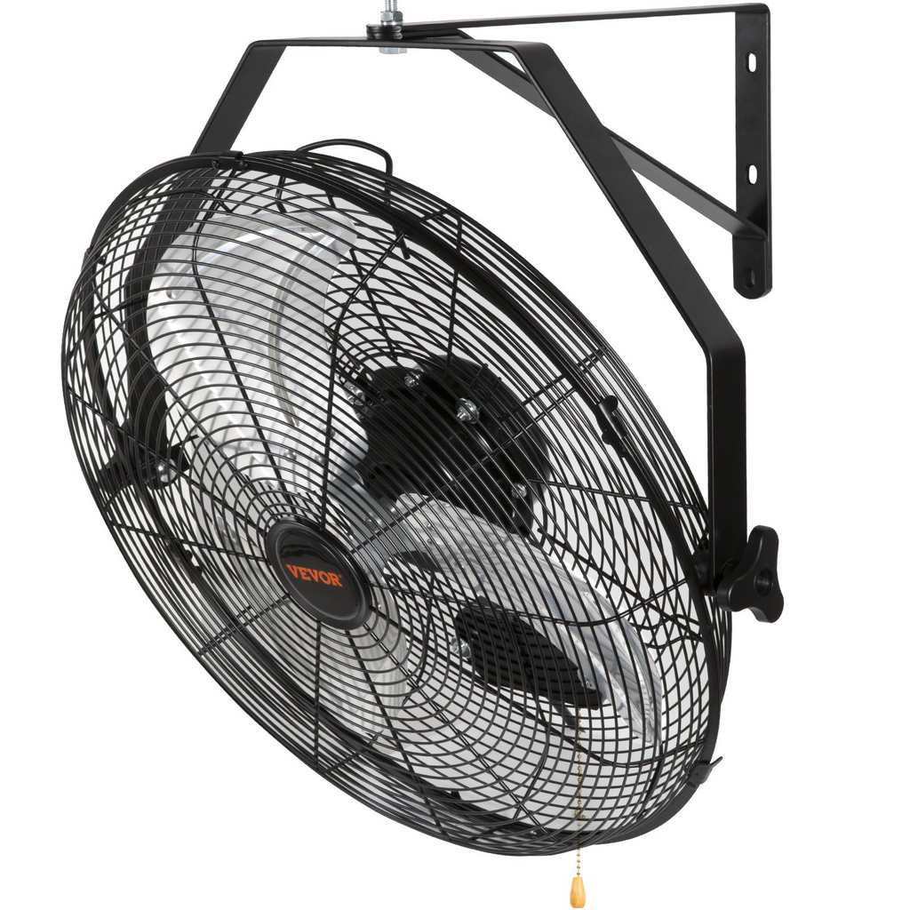 Ventilador de pared VEVOR de 18 pulgadas, 3 velocidades, alta velocidad, máx. 4150 CFM, ventilador de pared industrial resistente al agua, comercial o residencial para almacén, invernadero, taller, patio JH2