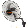 Ventilador de pared VEVOR de 18 pulgadas, 3 velocidades, máx. 4000 CFM, oscilante, industrial, para uso comercial o residencial, para almacén, invernadero, taller, patio, sótano JH2