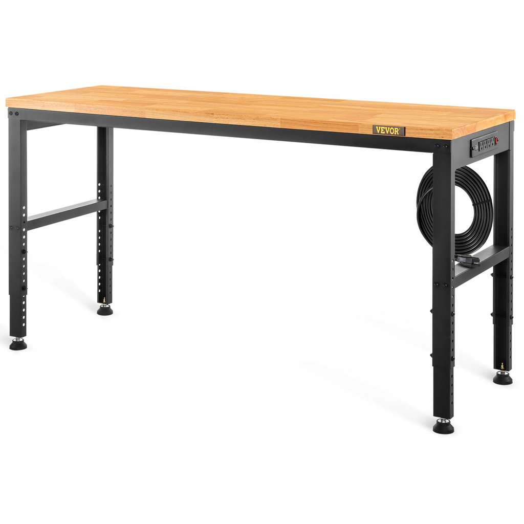 Banco de trabajo VEVOR de altura ajustable 48" de largo x 20" de ancho x 38,1"  capacidad de carga de 2000 libras