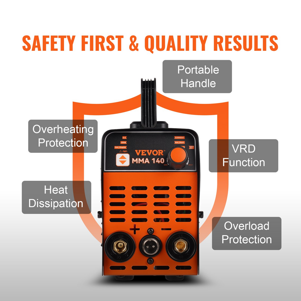 VEVOR Stick Welder, 140Amp Stick & Plastic ARC Welder Machine, 110/220V Hot Stapler with Hot Start Arc Force Anti-Stick, Plastic Welding Kit Car Bumper Repair Kit