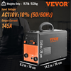 VEVOR 145Amp MIG Welder, Welding Machine 3 in 1, 110 V Flux Core/Solid Wire Welding Machine with IGBT Inverter & MIG Torch, Digital MIG/Lift TIG/Stick Multiprocess Welder