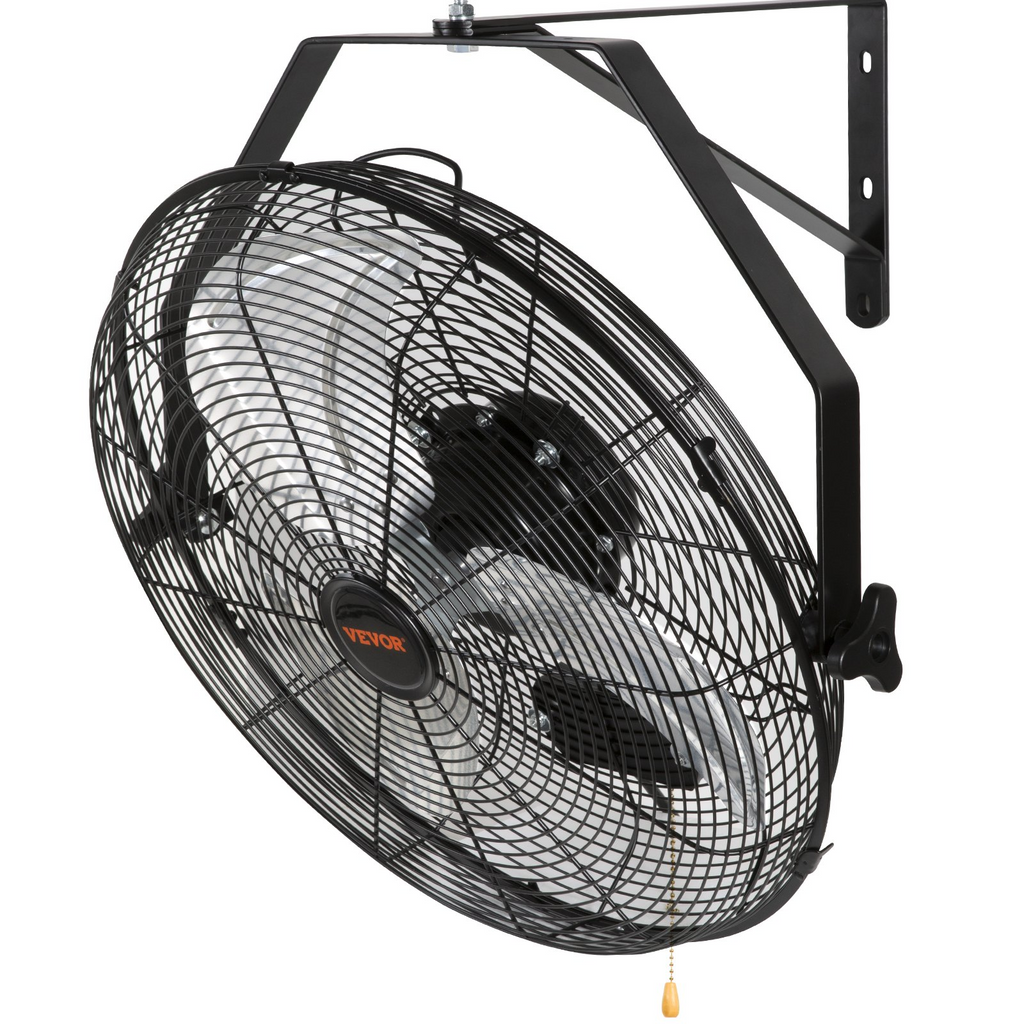 Ventilador de pared VEVOR de 18 pulgadas, 3 velocidades, alta velocidad, máx. 4150 CFM, ventilador de pared industrial resistente al agua, comercial o residencial para almacén, invernadero, taller, patio JH2