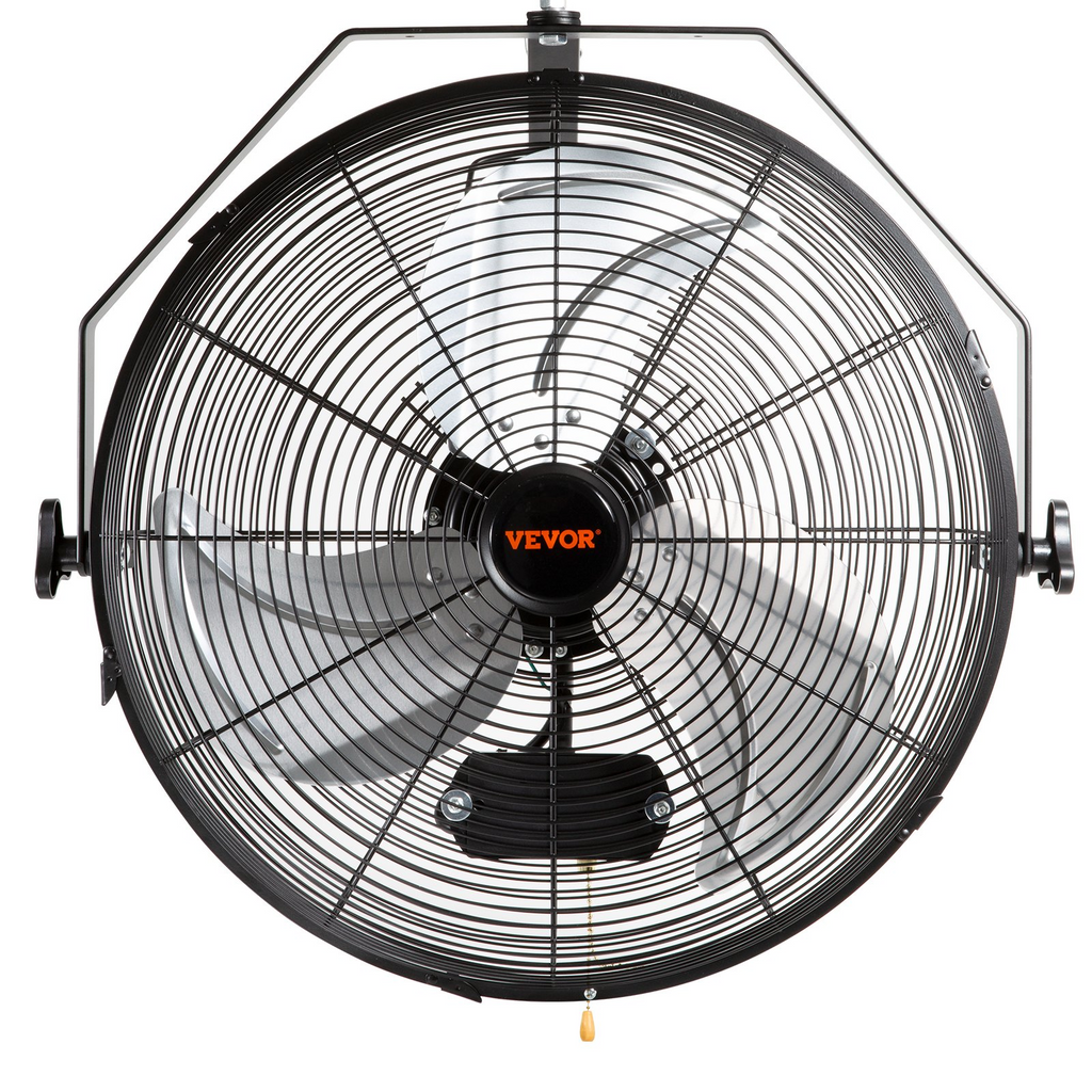 Ventilador de pared VEVOR de 18 pulgadas, 3 velocidades, alta velocidad, máx. 4150 CFM, ventilador de pared industrial resistente al agua, comercial o residencial para almacén, invernadero, taller, patio JH2