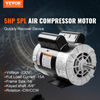 Motor de compresor de aire VEVOR 5HP SPL motor eléctrico de 230 V y 15 amperios 3450 RPM marco de 56, eje con chaveta de 5/8" longitud de eje de 1,88"