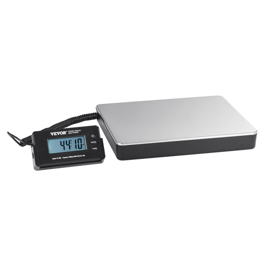 Báscula de envío digital VEVOR 440 lb x 1,7 oz alimentación CA/CC, homologada por la FCC