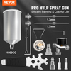 Kit de pistola pulverizadora de aire para pintura de automóviles VEVOR HVLP con alimentación por gravedad boquilla de 1,3/1,7 mm