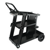 VEVOR Welding Cart, 3-Tier Welder Cart Heavy Duty with 400 Lbs Weight Capacity, 360° Swivel Wheels, Tank Storage Safety Chains, Rolling MIG Welder Cart for TIG, ARC, MMA, Plasma Cutter Welding Machine