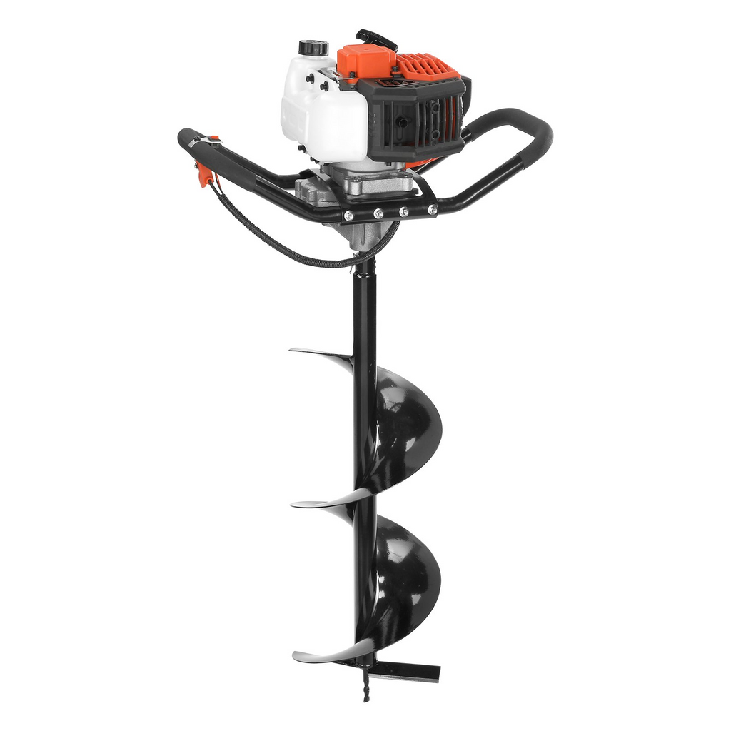 VEVOR - Excavadora de agujeros para postes 52 cc 1450 W con dos brocas para barrena de 6" y 10" y 3