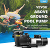 Bomba de piscina VEVOR de 1,5 HP y 230 V 1100 W caudal máximo de 5400 GPH