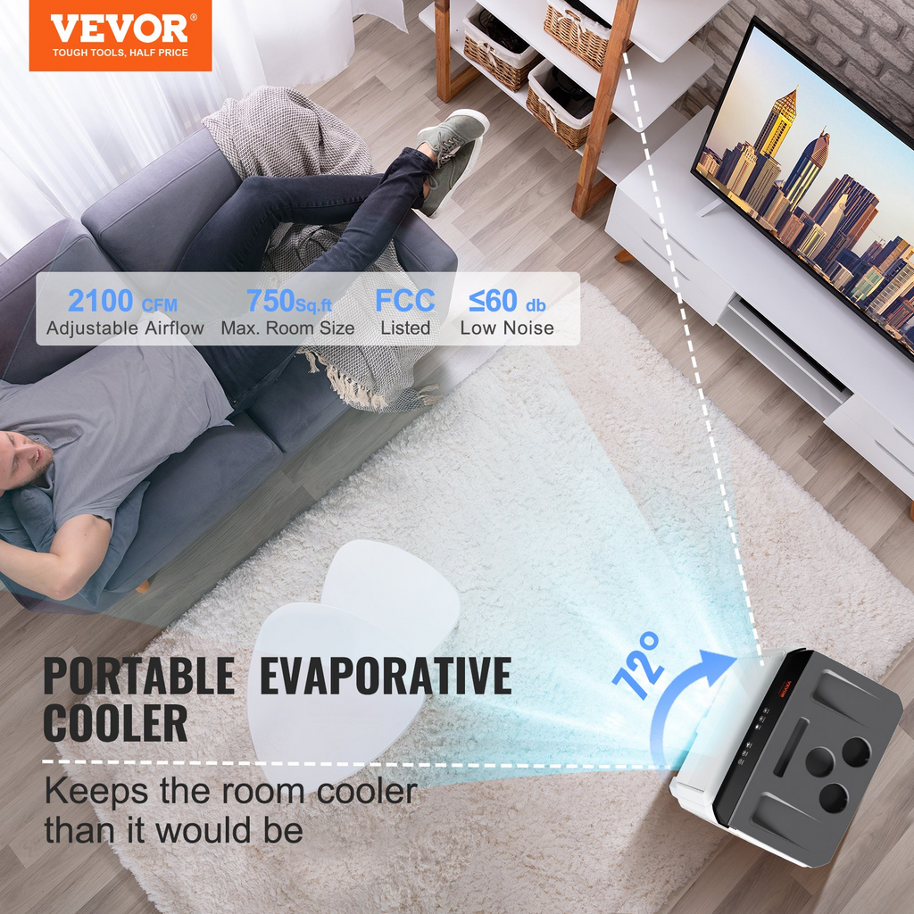 Enfriador de aire evaporativo, 2100 CFM