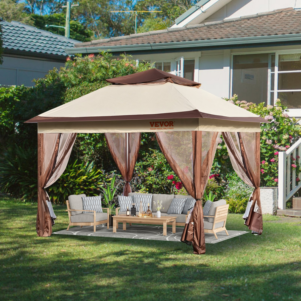 Carpa de patio VEVOR 11 x 11 pies para 8-10 personas