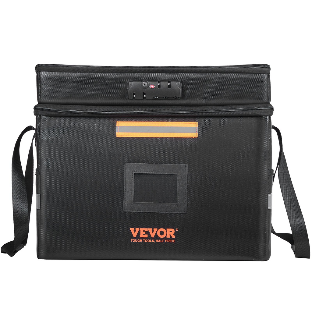 VEVOR Caja ignífuga para documentos de 2000 ℉ con 3 capas de almacenamiento 15,35" x 12,4" x 13,98"