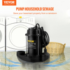 Bomba de agua sumergible para aguas residuales VEVOR 3/4 HP 5880 GPH