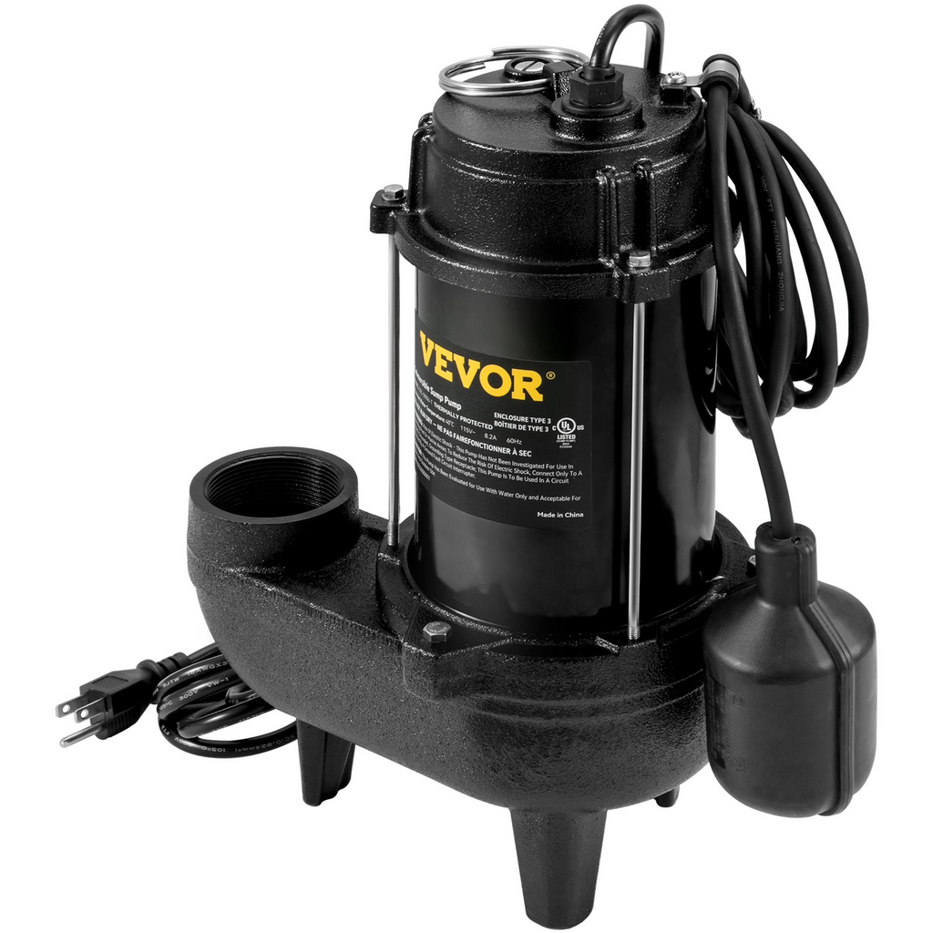 Bomba de agua sumergible para aguas residuales VEVOR 3/4 HP 5880 GPH