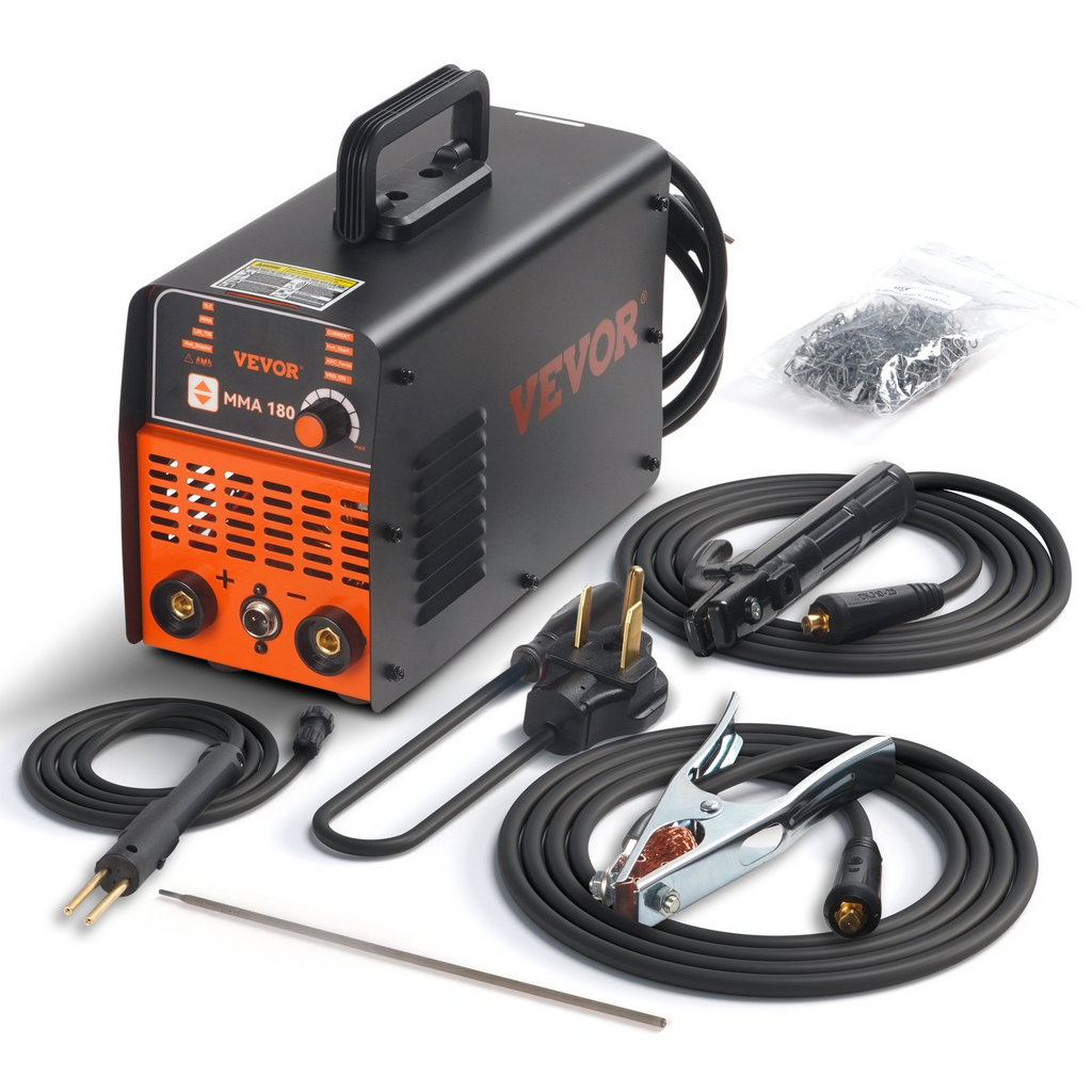 VEVOR Stick Welder, 180Amp Stick & Plastic ARC Welder Machine, 110/220V Hot Stapler with Hot Start Arc Force Anti-Stick, Plastic Welding Kit Car Bumper Repair Kit