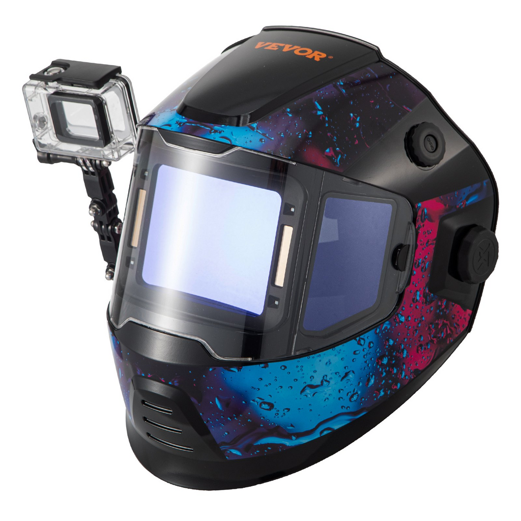 Casco de soldadura con oscurecimiento automático de gran tamaño VEVOR, máscara para soldar con arco, TIG, MIG y pulido