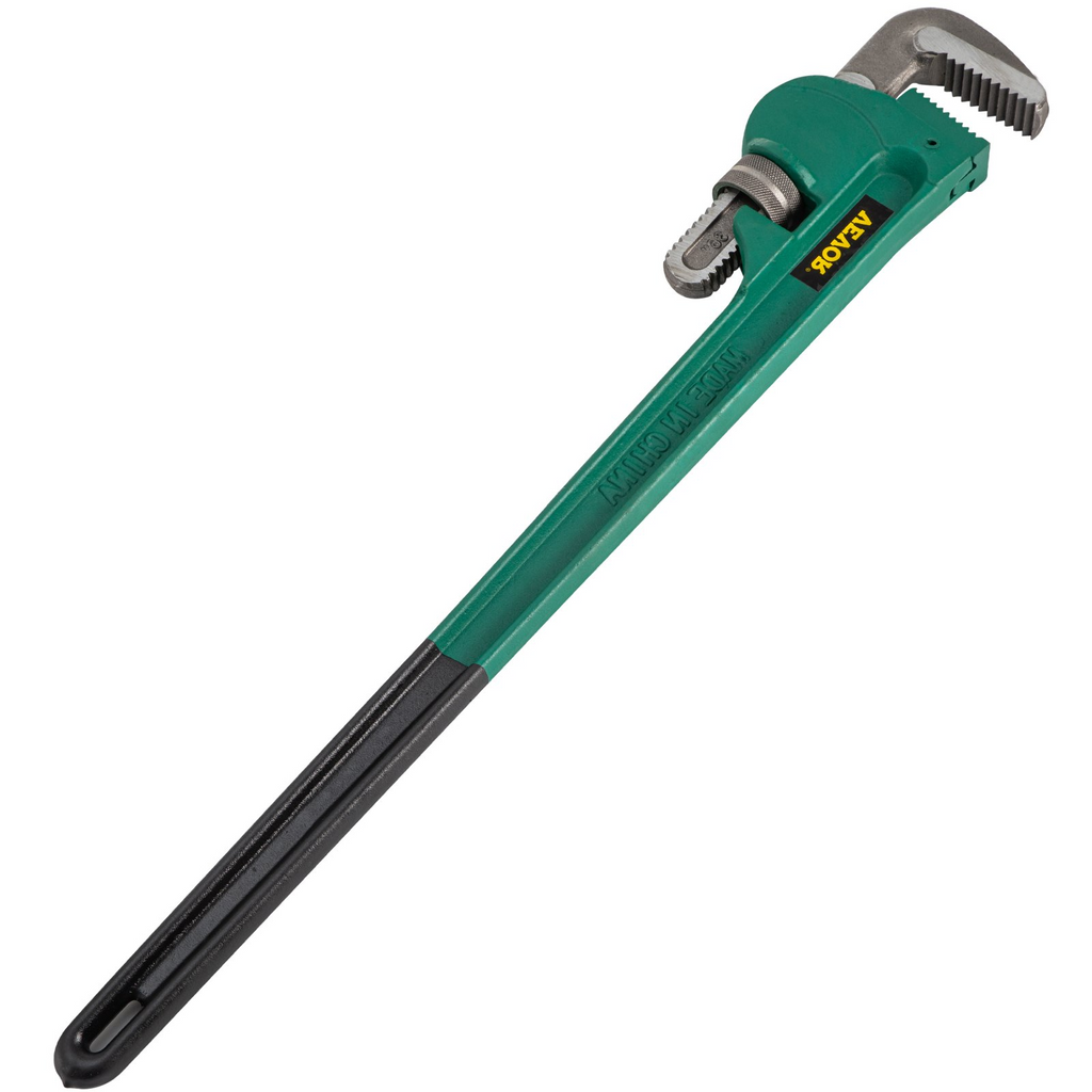 Llave de tubo recta de acero fundido VEVOR de 36 pulgadas ideal para tuberías de 2” a 3-1/2” capacidad de mordaza de 5”