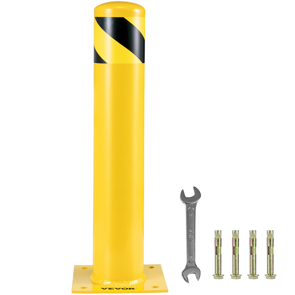 VEVOR - Bolardo de seguridad de 24" x 4,5" de 4-1/2" de diámetro exterior y 24" de altura