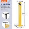 VEVOR - Poste de seguridad de 36 pulgadas de alto de 4,5 pulgadas de diámetro