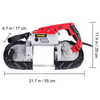 Sierra de cinta portátil de corte profundo de 5" y velocidad variable VEVOR Motor de 110 V