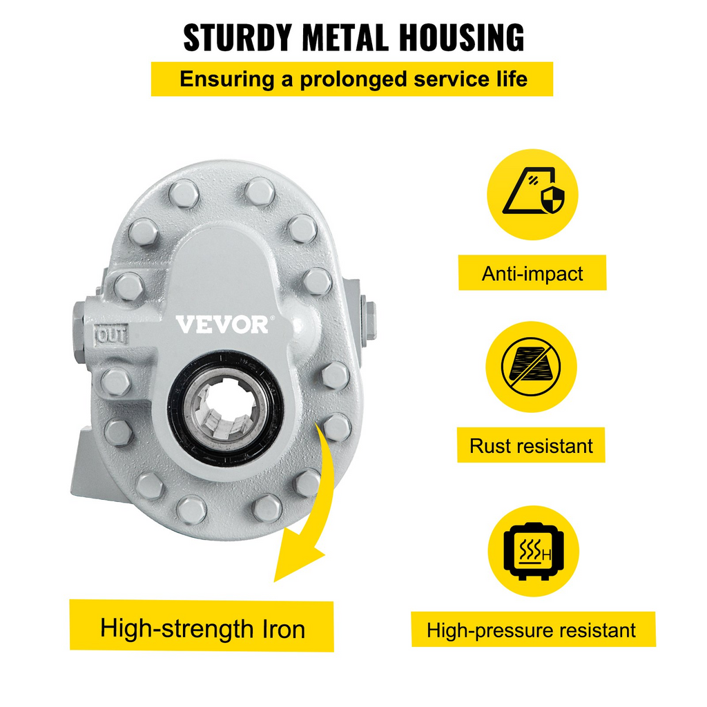 Bomba hidráulica VEVOR de 21,2 GPM de 540 RPM 2250 PSI