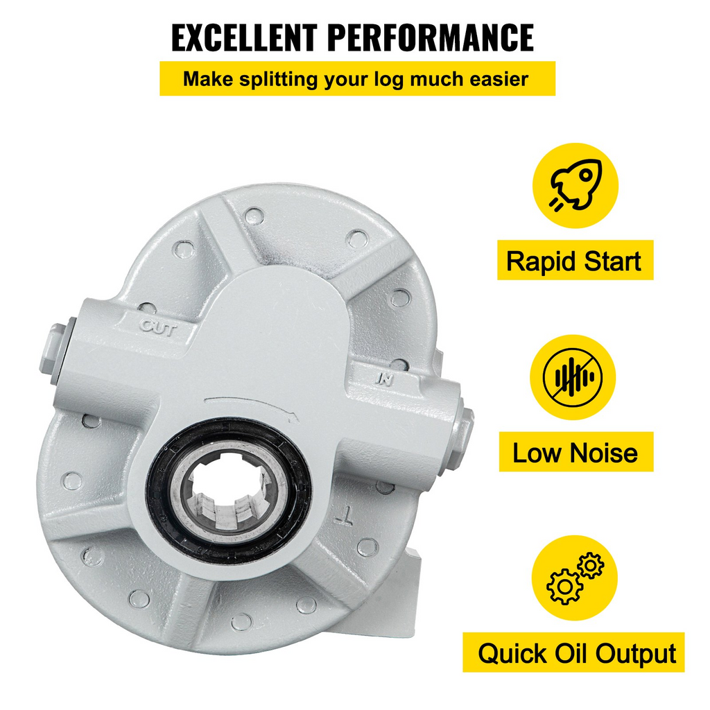 Bomba hidráulica VEVOR de 16,6 GPM motor hidráulico de 540 RPM divisor de troncos de 2500 PSI puerto de salida SAE 12