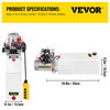 Tanque de unidad de potencia hidráulica de doble solenoide de doble efecto de 8 l y 12 V CC