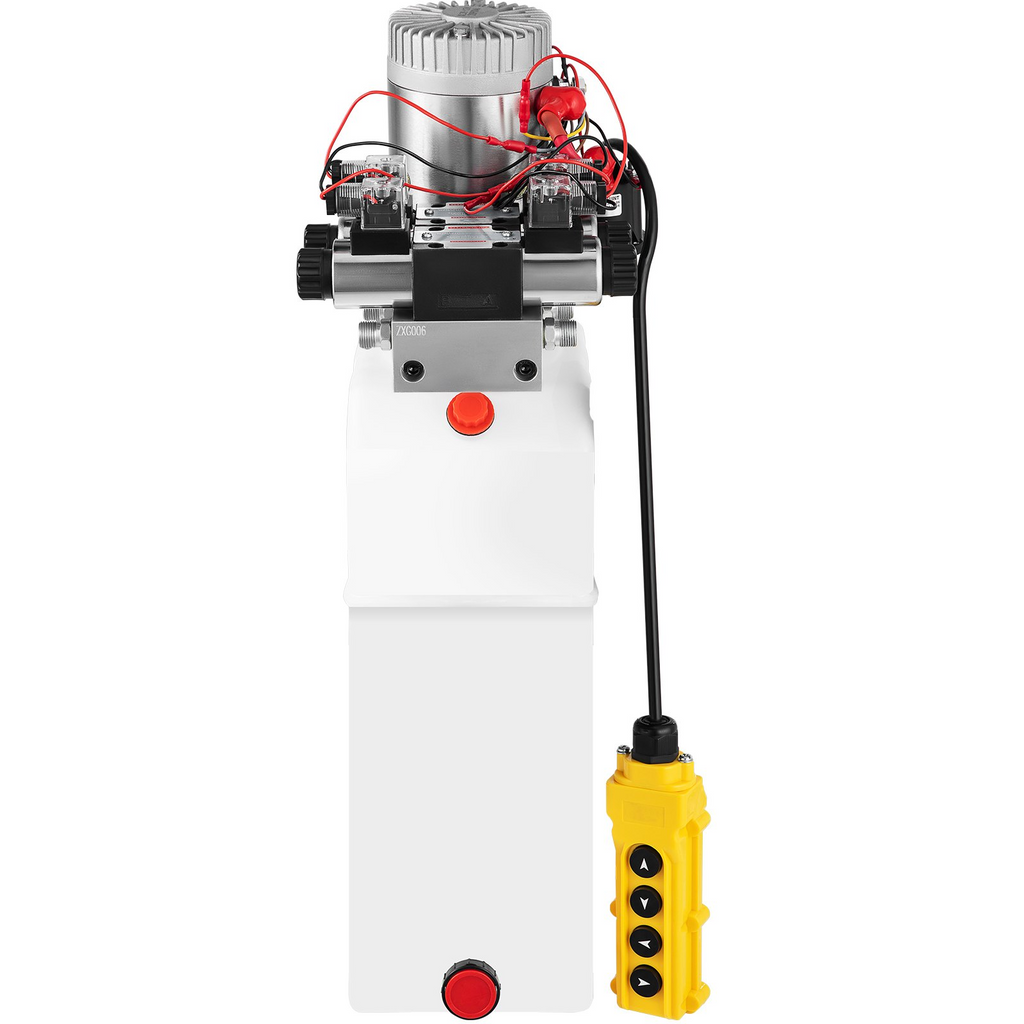 Tanque de unidad de potencia hidráulica de doble solenoide de doble efecto de 8 l y 12 V CC