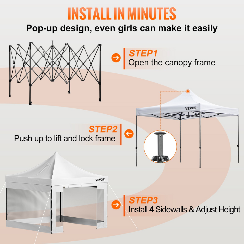 Carpa plegable para exteriores 10 x 10 pies