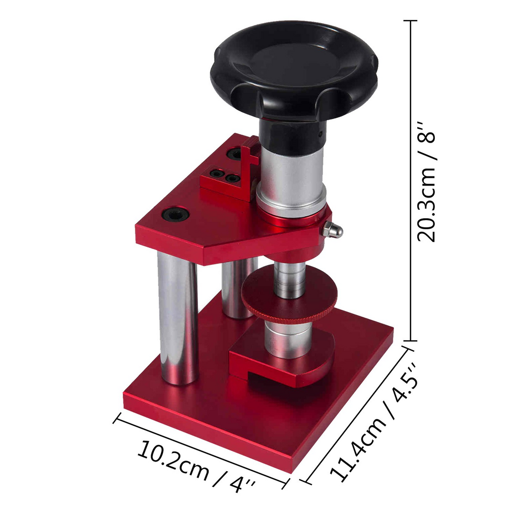 Herramientas de reparación de relojes VEVOR Prensa para relojes con 20 troqueles