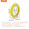 VEVOR Guia de jaladera de fibra de vidrio de 150 mts x calibre 5/16 in con soporte de carrete de acero de 3 cabezales de extracción - sin conductor JH2