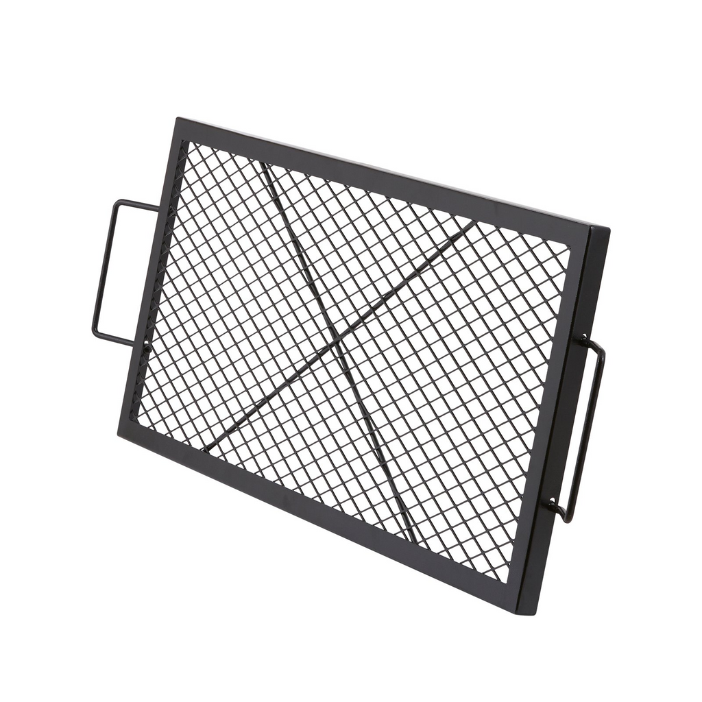 Parrilla rectangular para fogatas de acero resistente 32 pulgadas