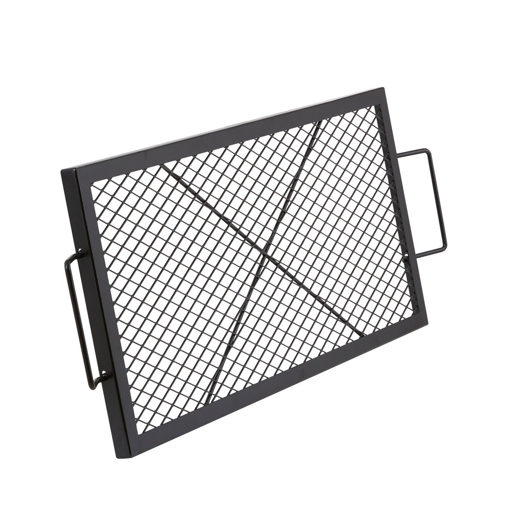 Parrilla rectangular para fogatas de acero resistente 32 pulgadas