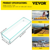 VEVOR Protector de viento para fogatas de 38 x 10,5 x 6 pulgadas