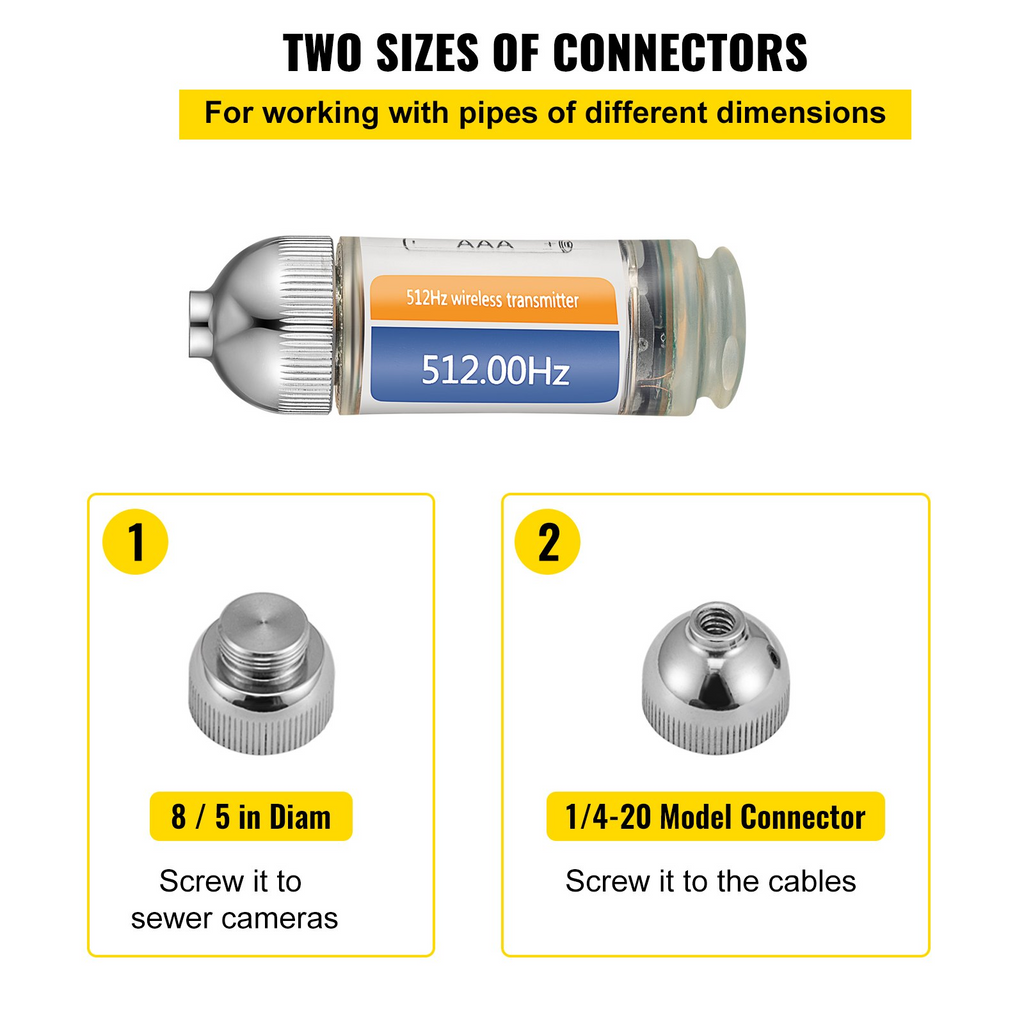 Sonda VEVOR 512HZ con conectores de 8/5" y 1/4-20"