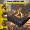 VEVOR Fire Blankets, 2 Pack Welding Blankets, 8' x 10' Fire Suppression Blanket, 1022°F Flame Retardant Blanket, Black Fire Emergency Blankets, Fiberglass Fire Retardant Blanket with 12 Brass Grommets