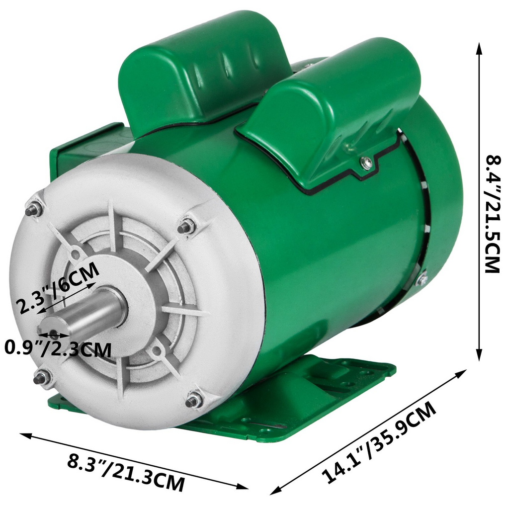 Motor eléctrico NEMA para uso agrícola 2 HP 1725 RPM 145 T monofásico eje de 7/8" TEFC 115/230 V