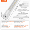 Paquete de 10 luces LED para taller, 2, 4 m (8 pies)