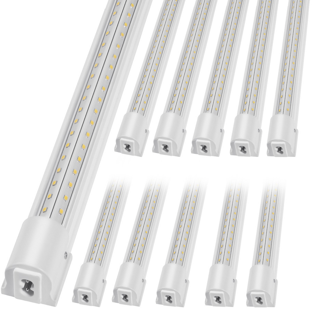 Paquete de 10 luces LED para taller, 2, 4 m (8 pies)