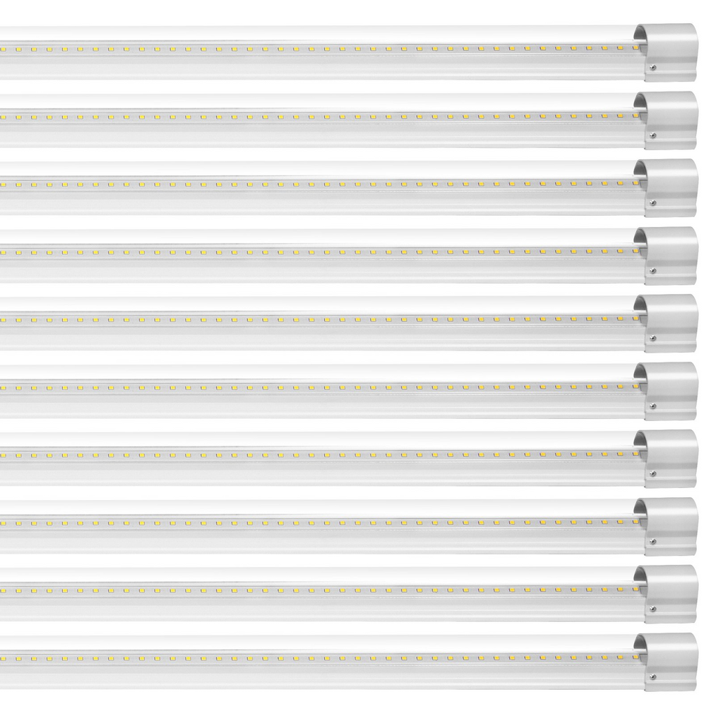 Paquete de 10 luces LED para taller, 2, 4 m (8 pies)