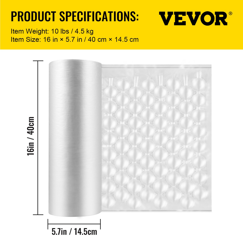 Película de colchón de aire VEVOR de 984 pies de largo 16 pulgadas de ancho
