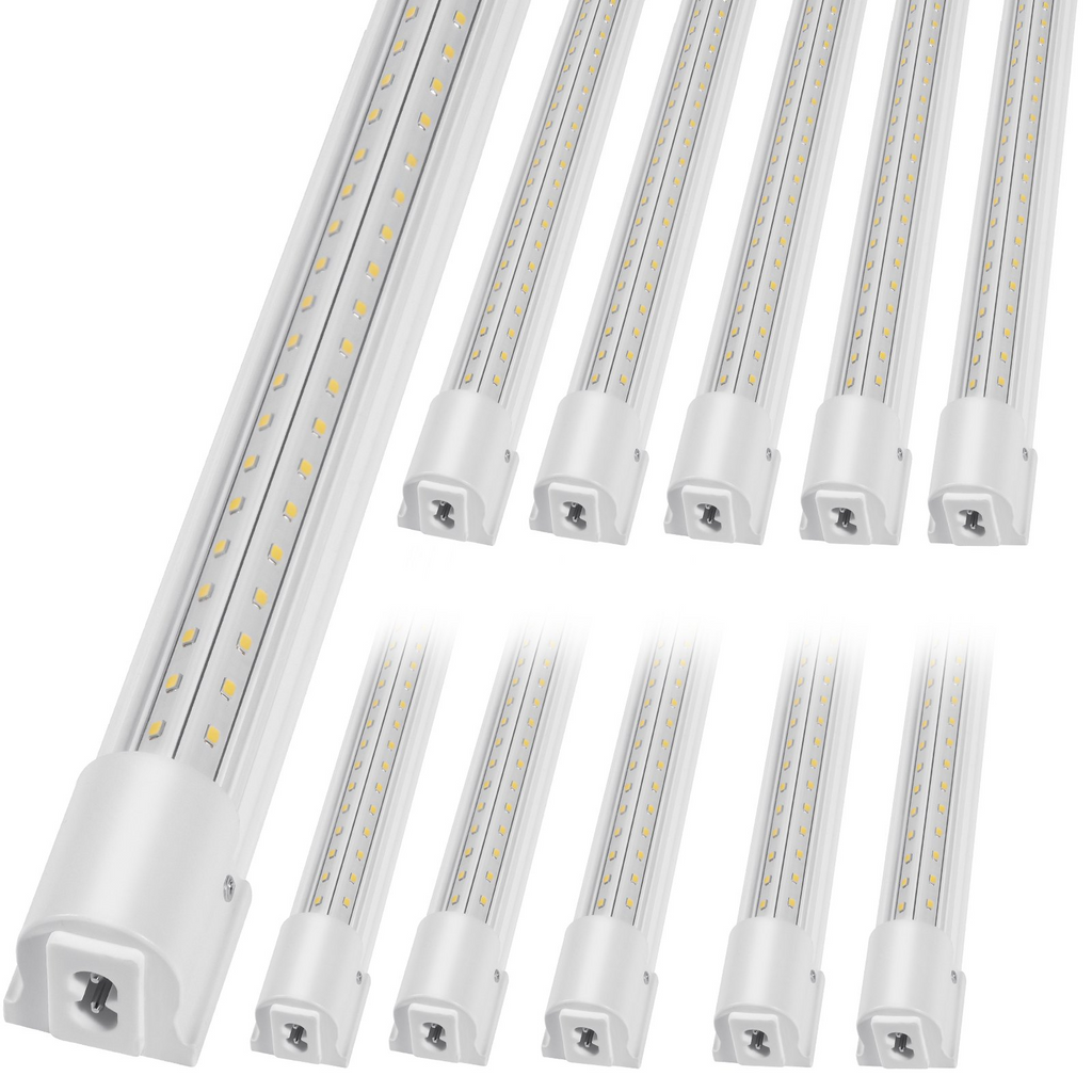 VEVOR - Paquete de 10 luces LED para taller 4 pies 40 W luces de techo conectables 5000 LM cables de alimentación de 59 pulgadas