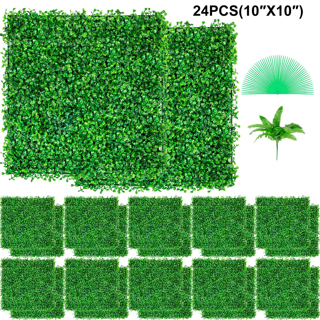 24 piezas Paneles de pared 10 "X 10" 4 cm UV