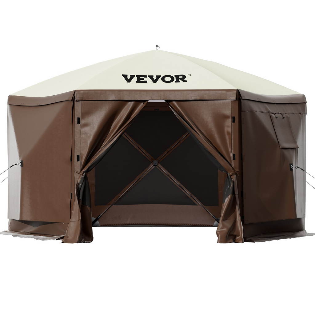 Carpa para acampar VEVOR, 10' x 10' 6 lados para 8 personas