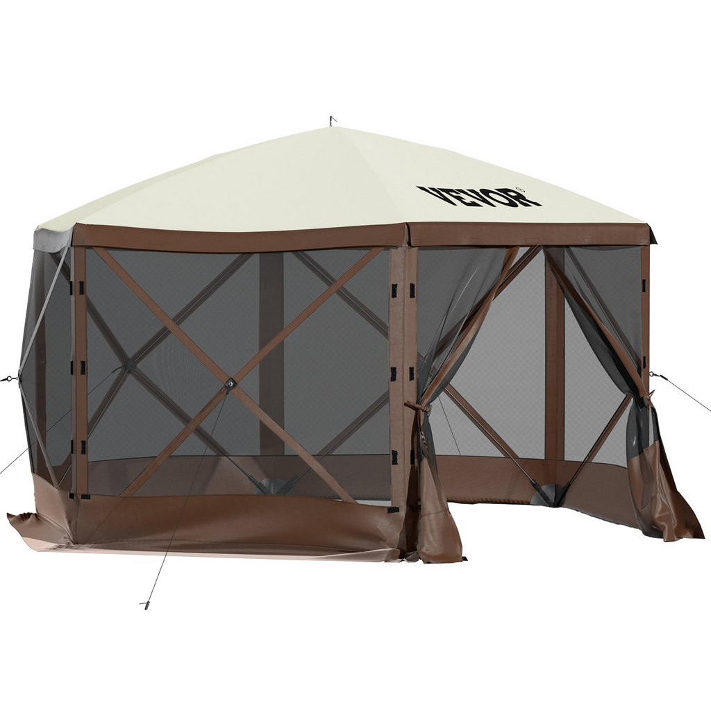 Carpa para acampar VEVOR, 10' x 10' 6 lados para 8 personas