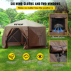 VEVOR Carpa de camping con toldo 12 x 12 pies de 6 lados con ventanas de malla