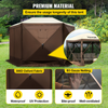 VEVOR Carpa de camping con toldo 12 x 12 pies de 6 lados con ventanas de malla