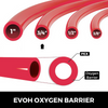 Tubo PEX VEVOR de 3/4" x 300 pies con barrera de oxígeno O2 EVOH Pex-B rojo