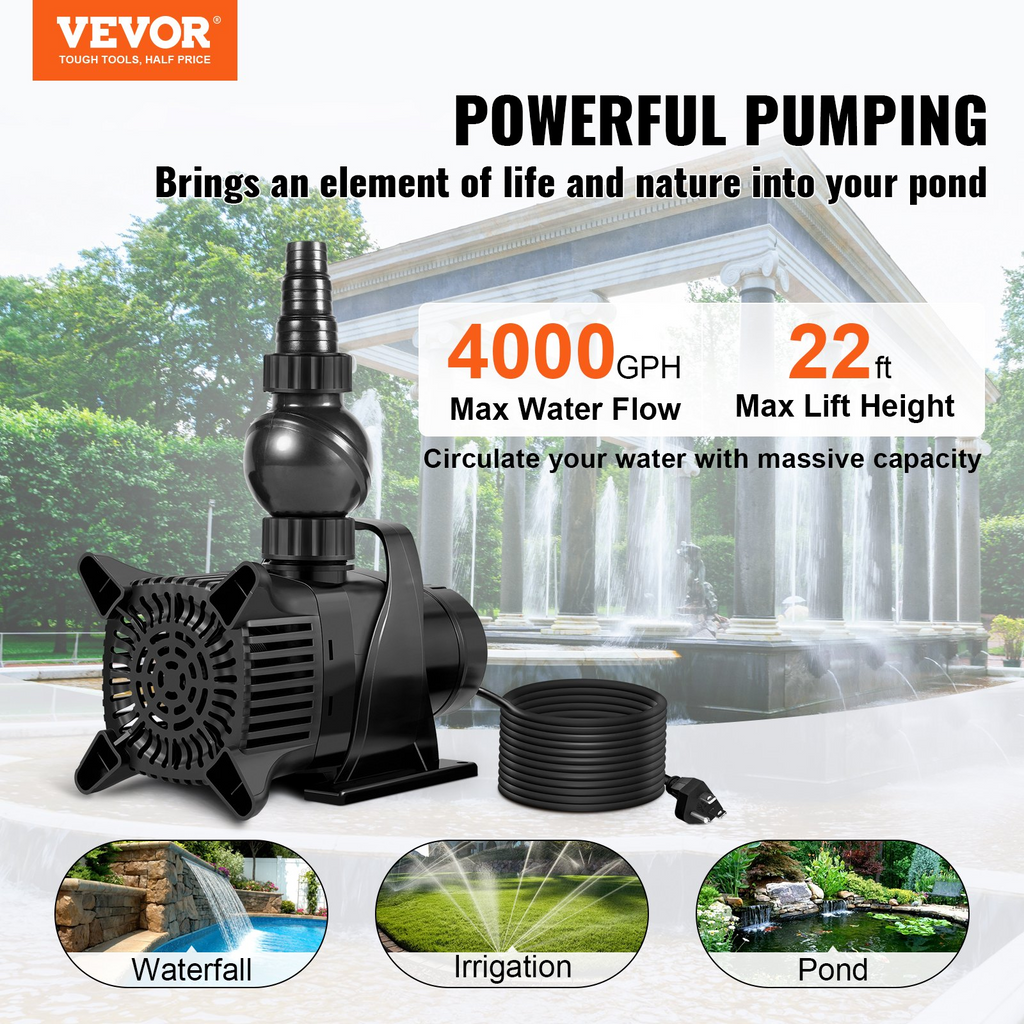 Bomba de agua sumergible VEVOR de 4000 GPH  330 W